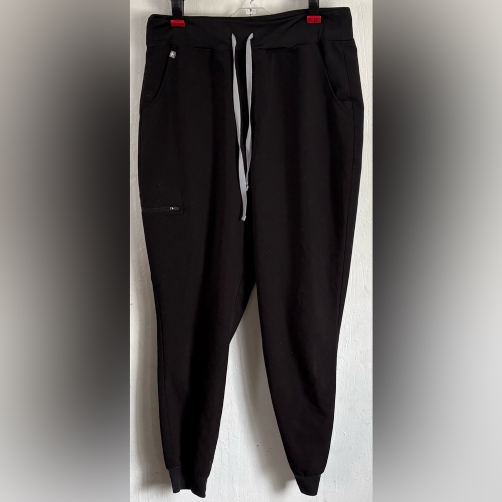 FIGS Black Zamora Jogger Scrub Pants Size L/T